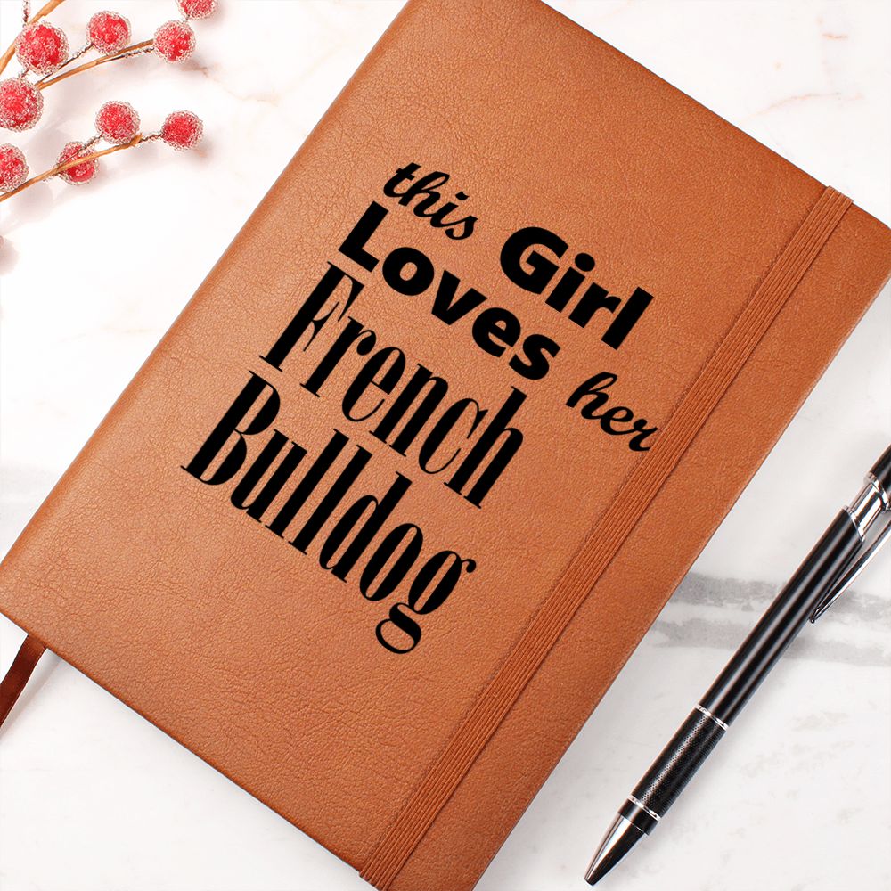 French Bulldog - Vegan Leather Journal