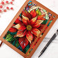 Christmas Stained Glass Design 025 - Vegan Leather Journal
