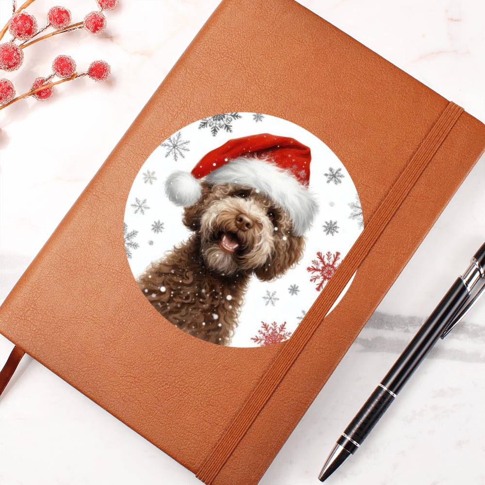 Christmas Dog - Lagotto Romagnolo - Vegan Leather Journal