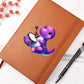 Colorful Baby Dinosaur 030 - Vegan Leather Journal