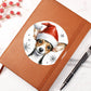Christmas Dog - Rat Terrier - Vegan Leather Journal