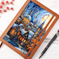 Christmas Stained Glass Design 004 - Vegan Leather Journal