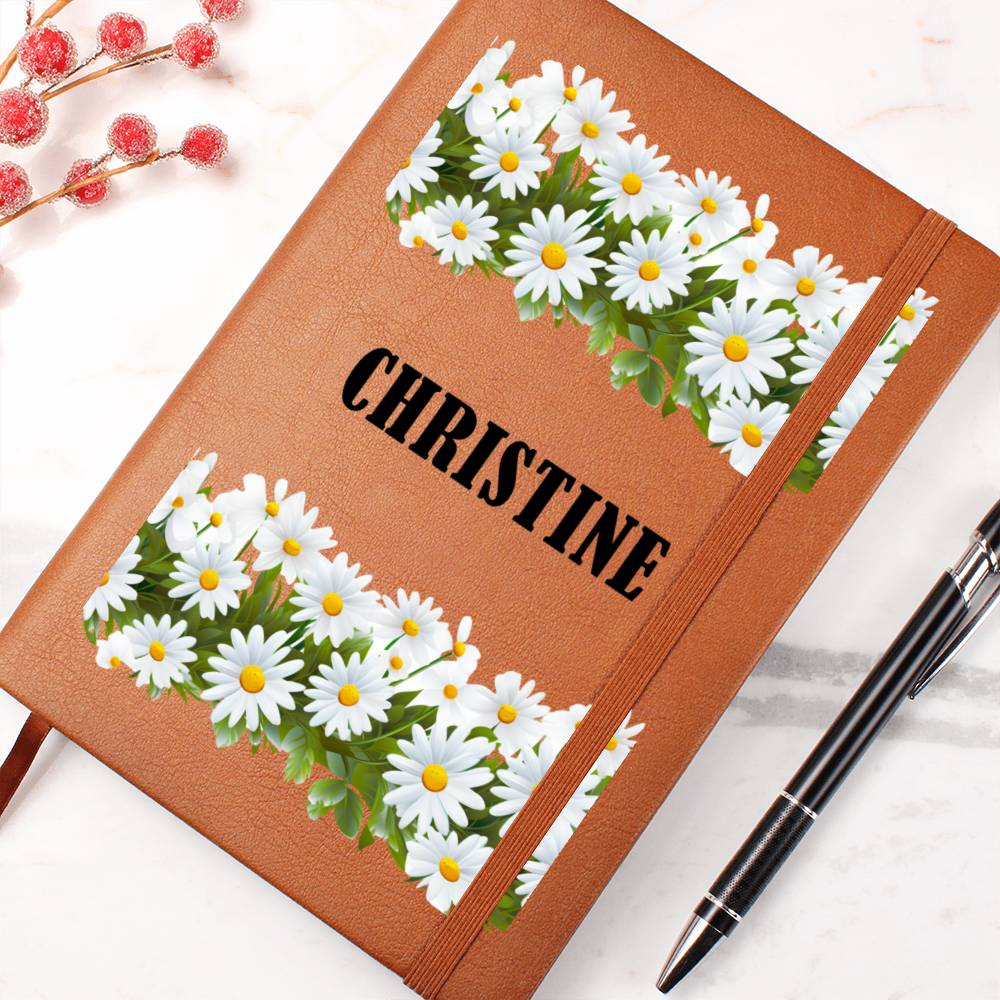 Christine (Playful Daisies) - Vegan Leather Journal
