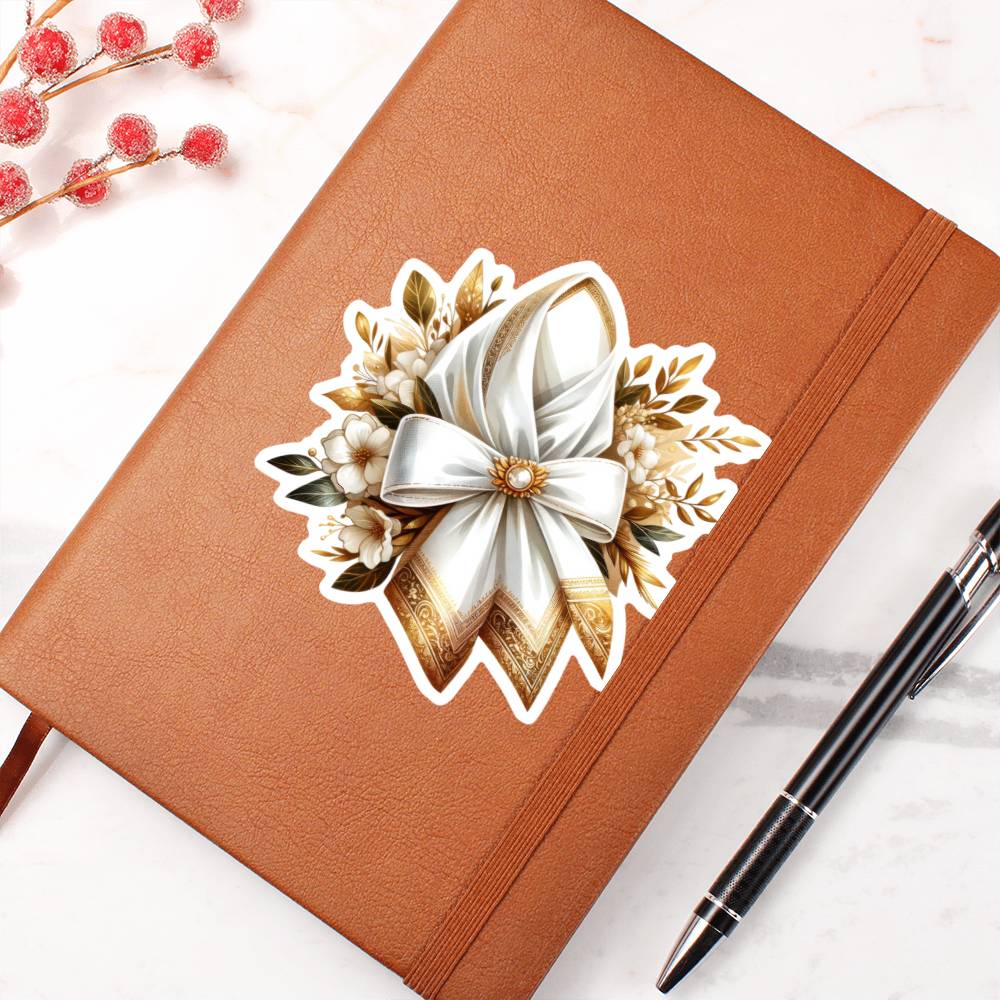 Luxury Wedding Decor Sticker 085 - Vegan Leather Journal