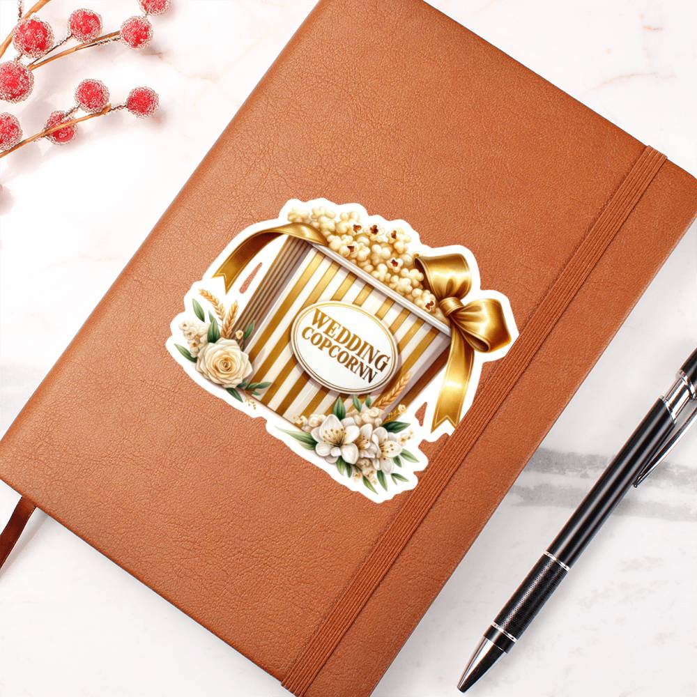 Luxury Wedding Decor Sticker 058 - Vegan Leather Journal