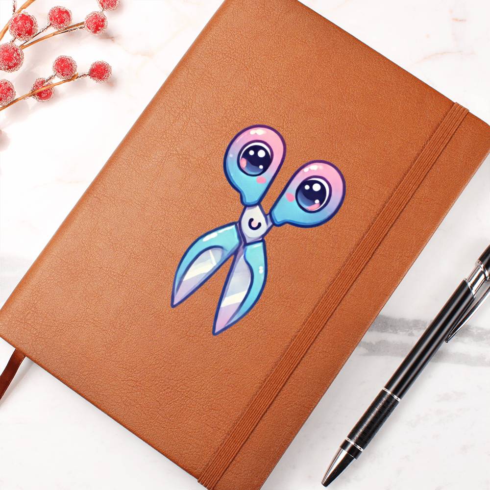 Cute Back to School Sticker 005 - Vegan Leather Journal