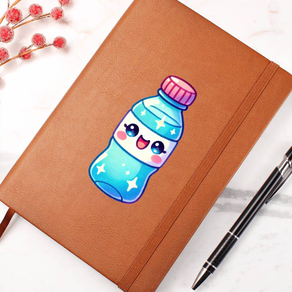 Cute Back to School Sticker 096 - Vegan Leather Journal