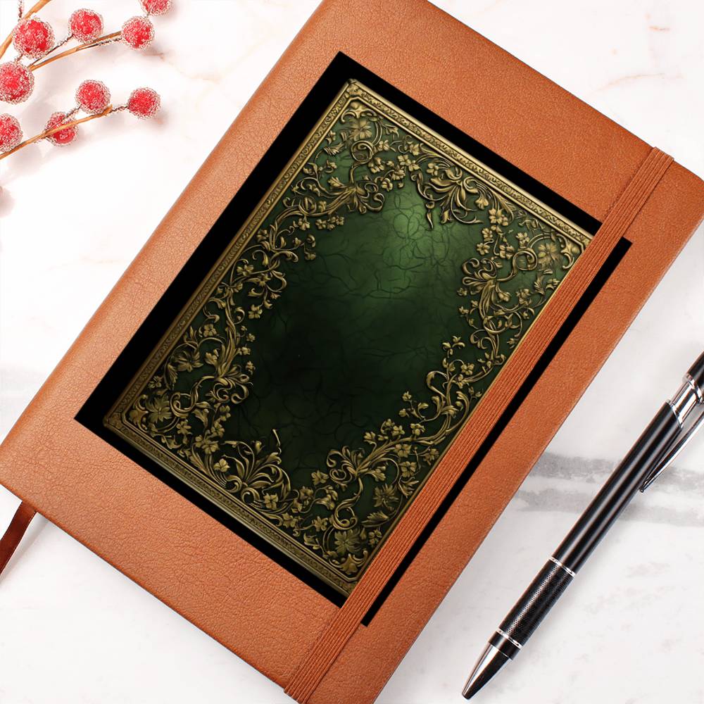 Ornate Gold Cover 031 - Vegan Leather Journal