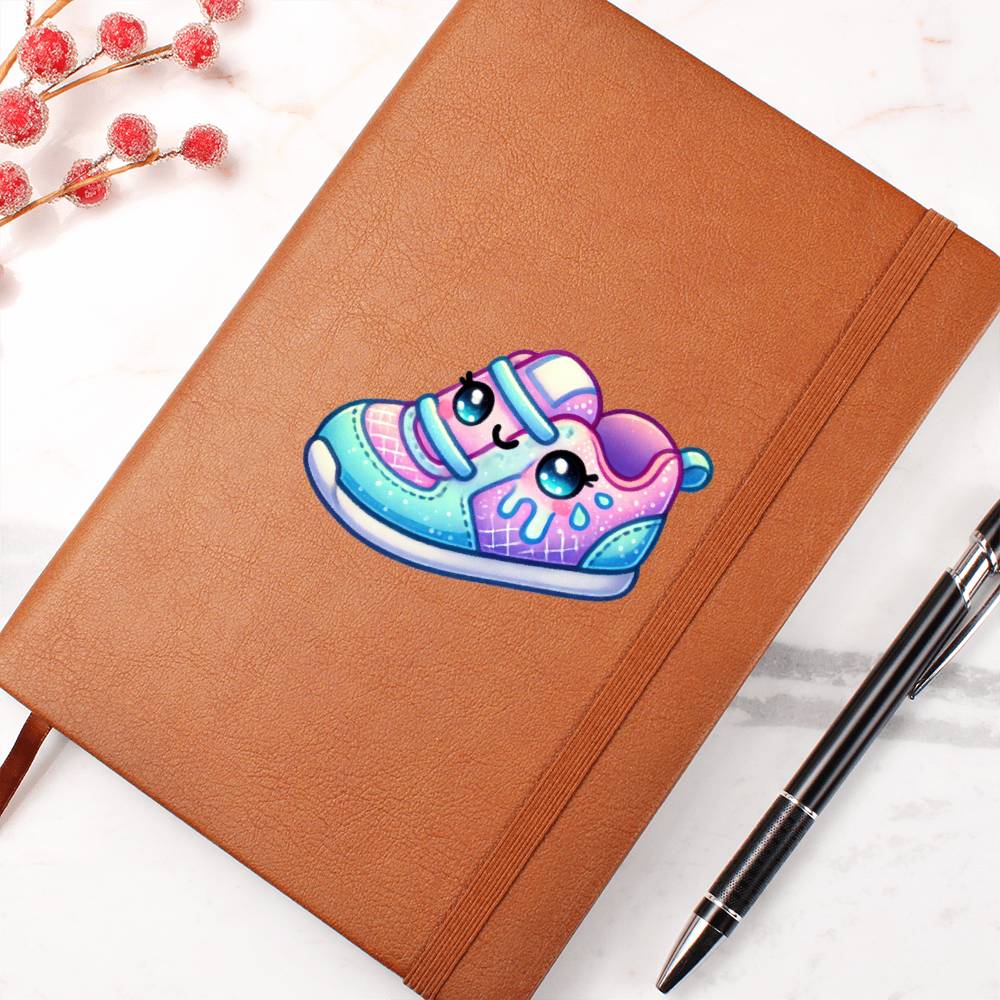 Cute Back to School Sticker 067 - Vegan Leather Journal