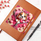 Valentine's Day Dog And Zipper 011 - Vegan Leather Journal