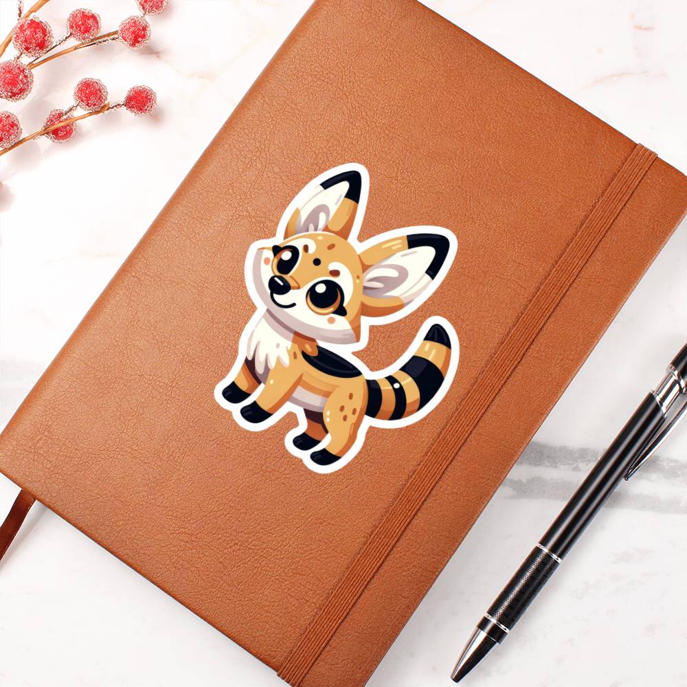 Cute Jackal sticker 61 - Vegan Leather Journal