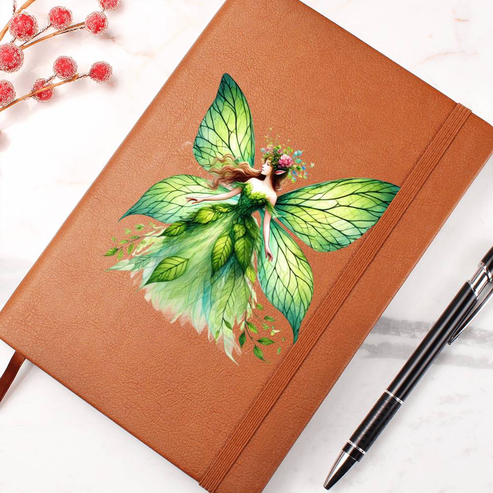 Magical Nature Forest Fairy 18 - Vegan Leather Journal