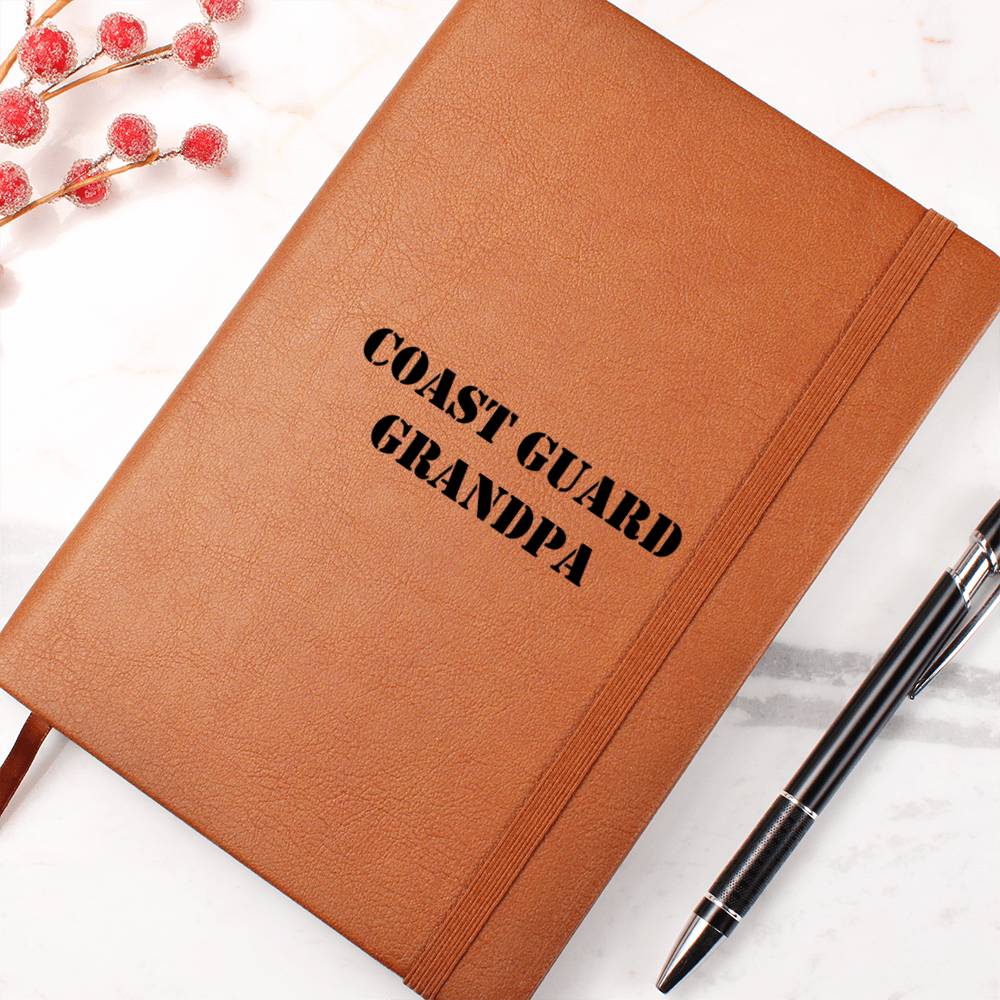 Coast Guard Grandpa - Vegan Leather Journal