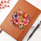 Floral Flower Wreath 051 - Vegan Leather Journal
