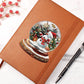 Watercolor Christmas Snow Globe 018 - Vegan Leather Journal