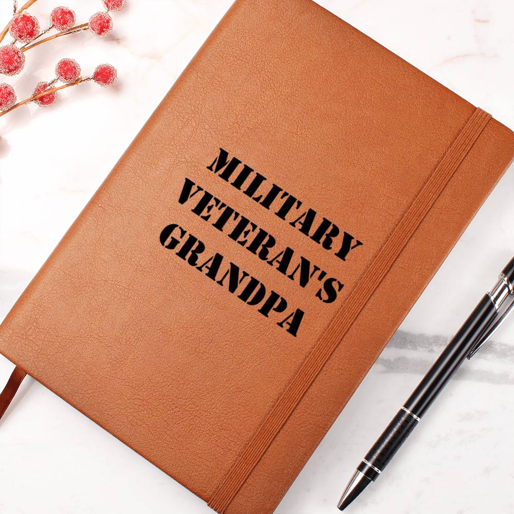 Military Veteran's Grandpa - Vegan Leather Journal