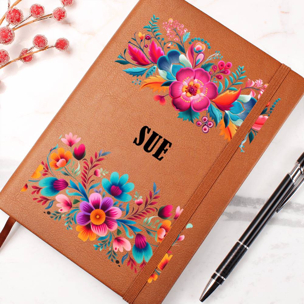 Sue (Mexican Flowers 2) - Vegan Leather Journal