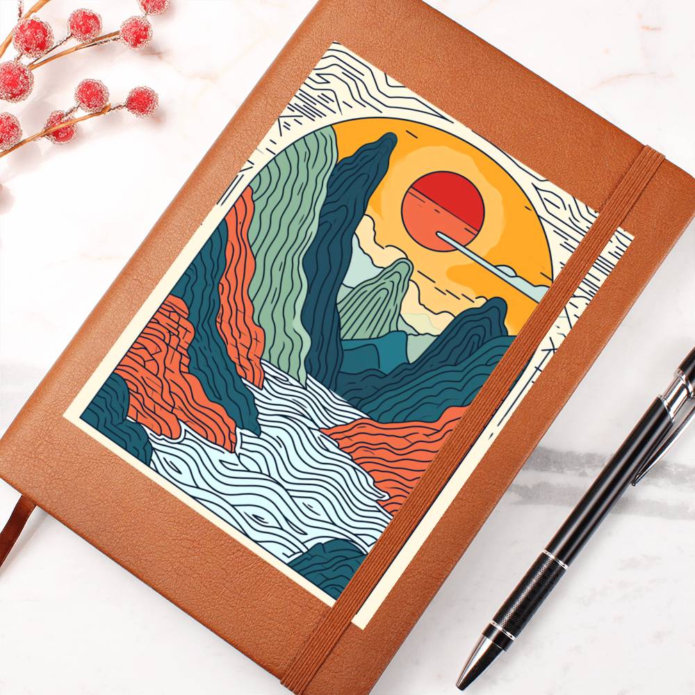 Minimalist BOHO Art 011 - Vegan Leather Journal