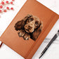 Field Spaniel Peeking - Vegan Leather Journal