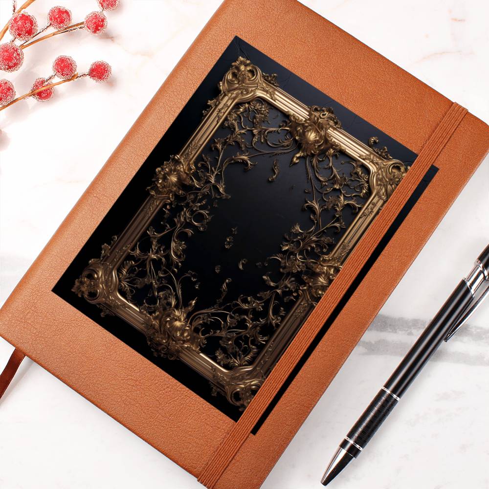 Ornate Gold Cover 121 - Vegan Leather Journal