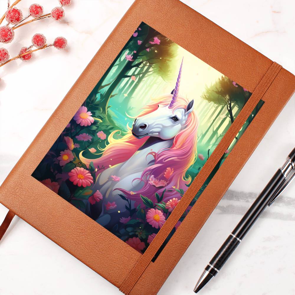Cute Unicorn 026 - Vegan Leather Journal