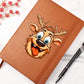 Funny Reindeer Face 07 - Vegan Leather Journal