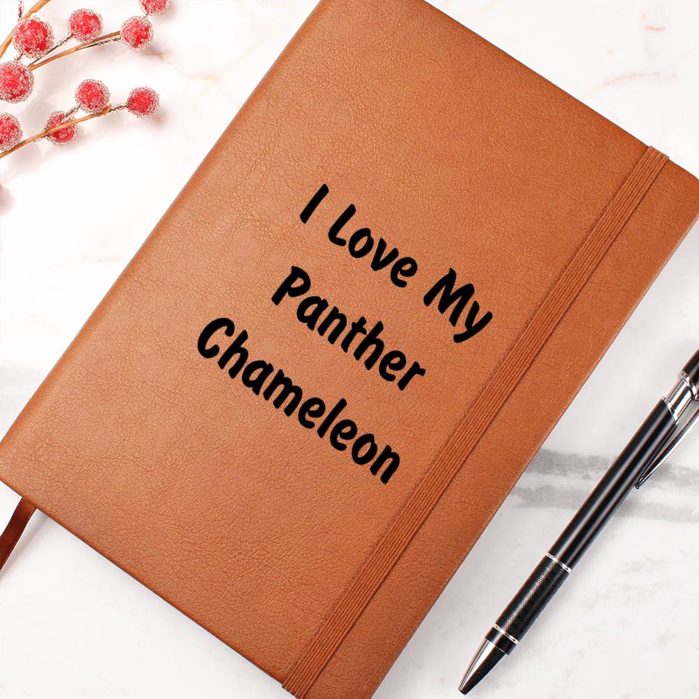 Love My Panther Chameleon - Vegan Leather Journal