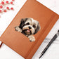 Lhasa Apso Peeking - Vegan Leather Journal