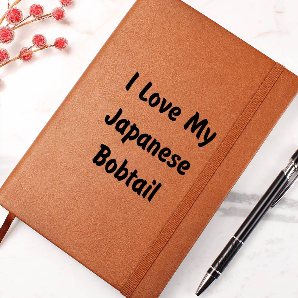 Love My Japanese Bobtail - Vegan Leather Journal