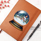 Watercolor Christmas Snow Globe 014 - Vegan Leather Journal