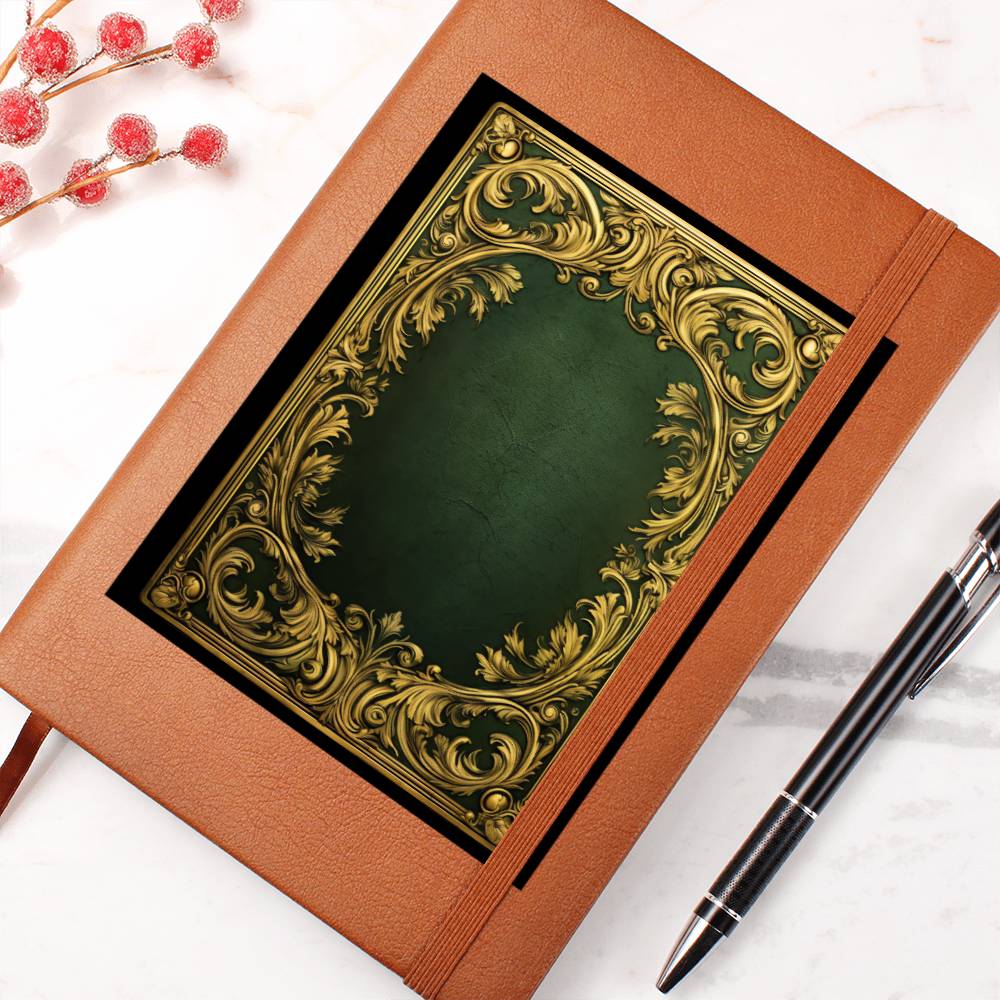 Ornate Gold Cover 073 - Vegan Leather Journal