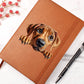 Rhodesian Ridgeback Peeking - Vegan Leather Journal