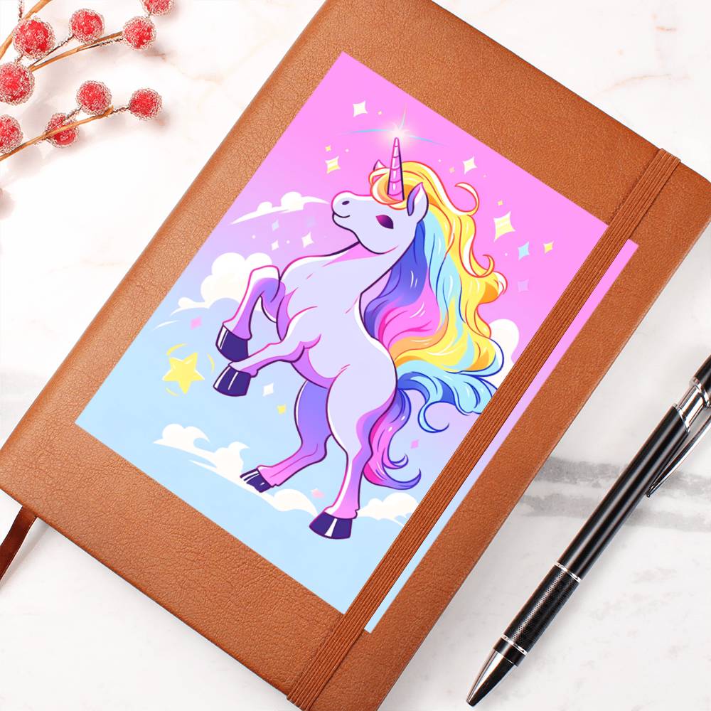 Cute Unicorn 007 - Vegan Leather Journal