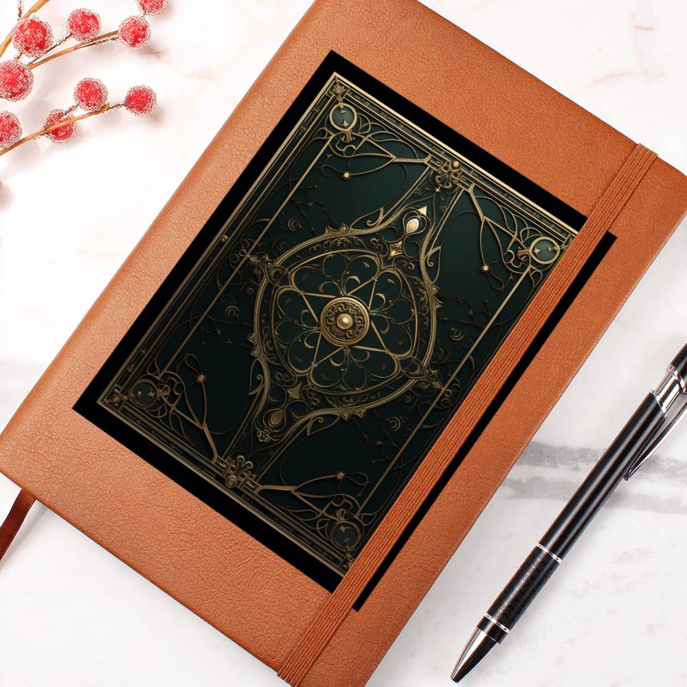 Ornate Gold Cover 050 - Vegan Leather Journal
