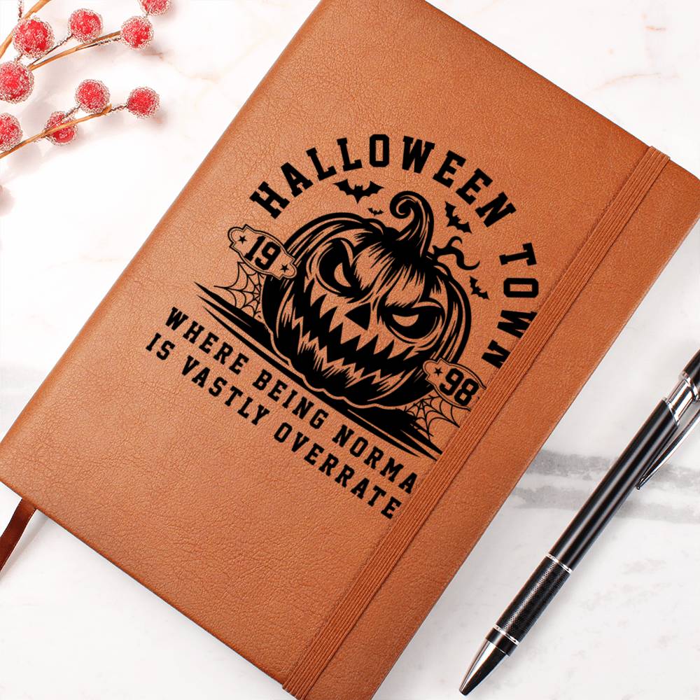 Vintage Halloween Signs 21 - Vegan Leather Journal