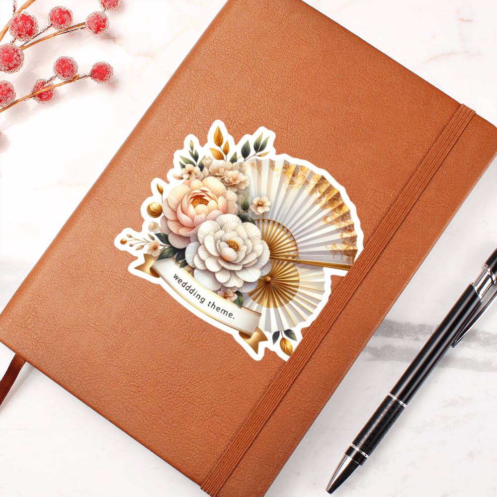 Luxury Wedding Decor Sticker 081 - Vegan Leather Journal