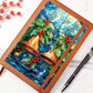 Christmas Stained Glass Design 003 - Vegan Leather Journal