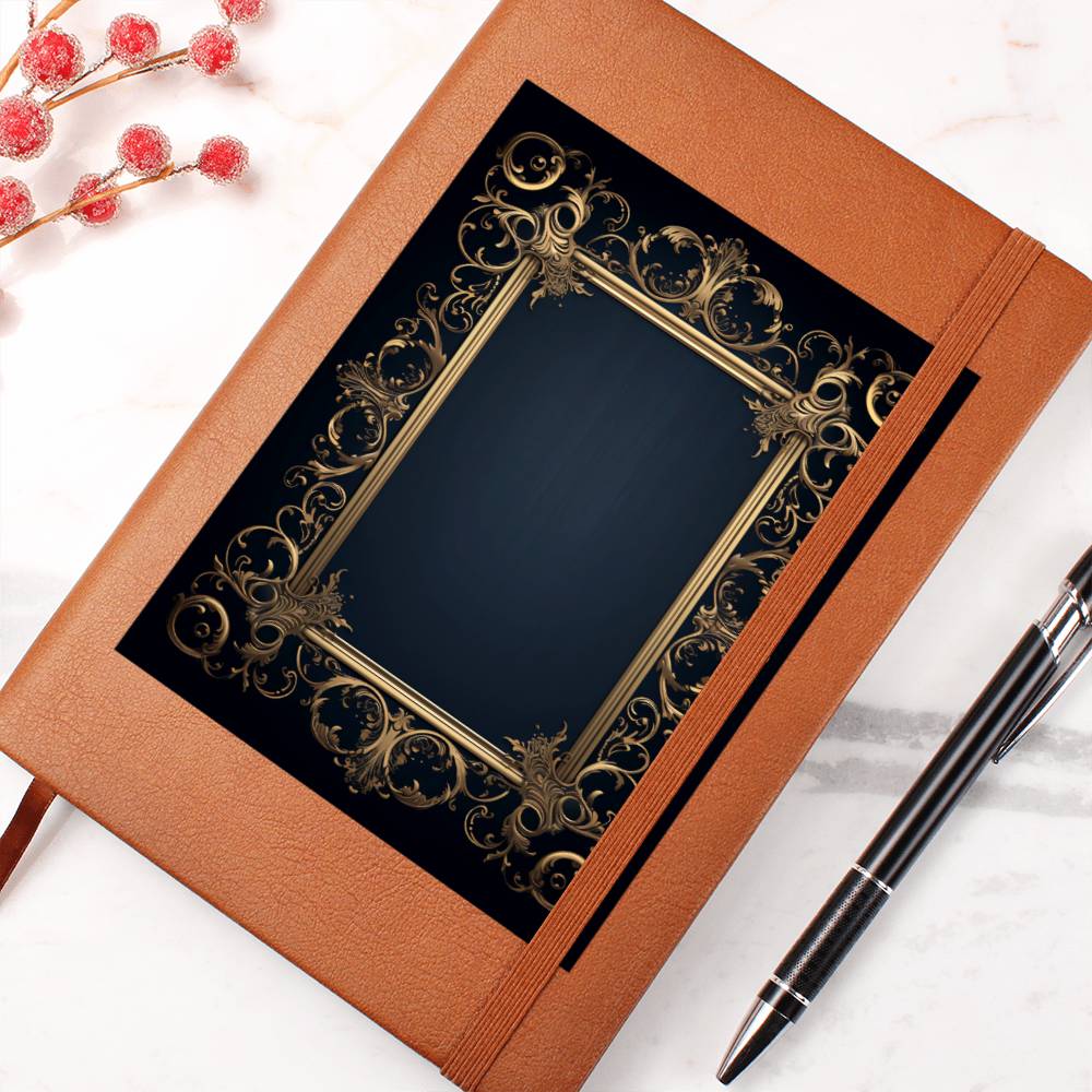 Ornate Gold Cover 011 - Vegan Leather Journal
