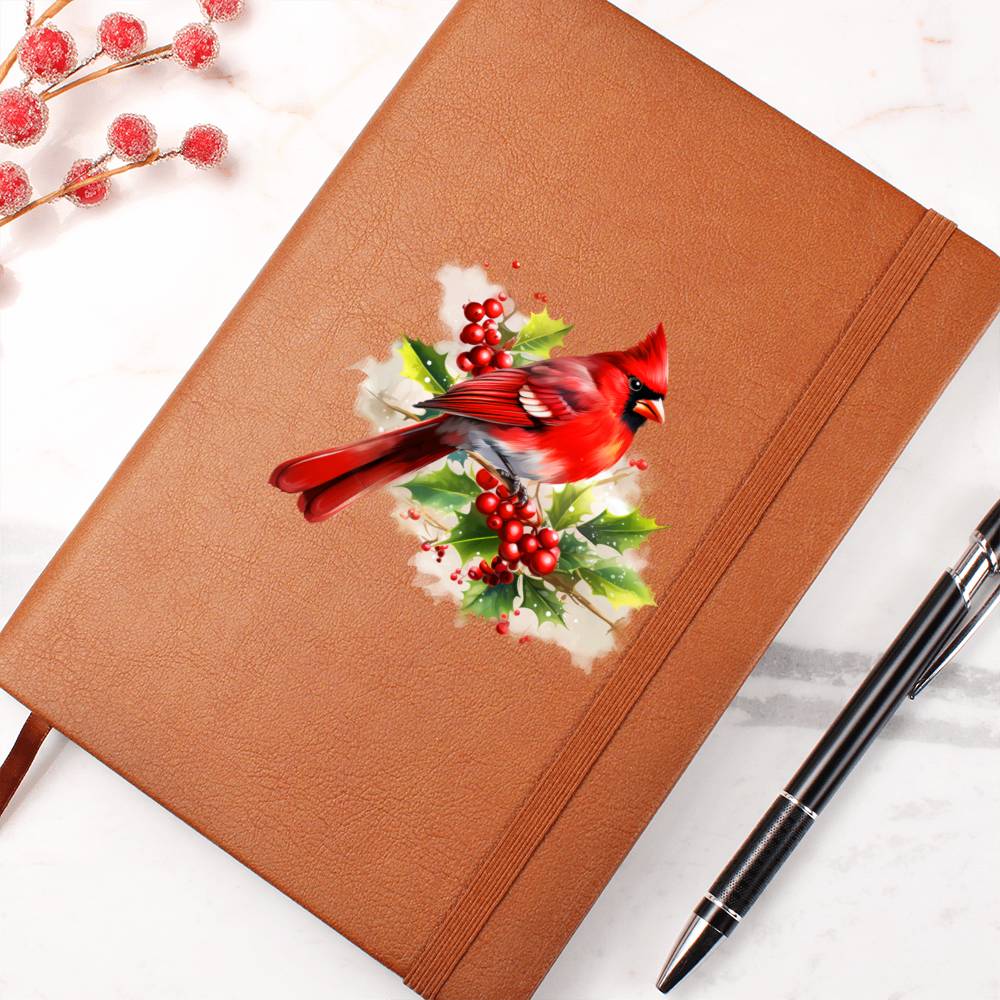 Christmas Cardinal 004 - Vegan Leather Journal