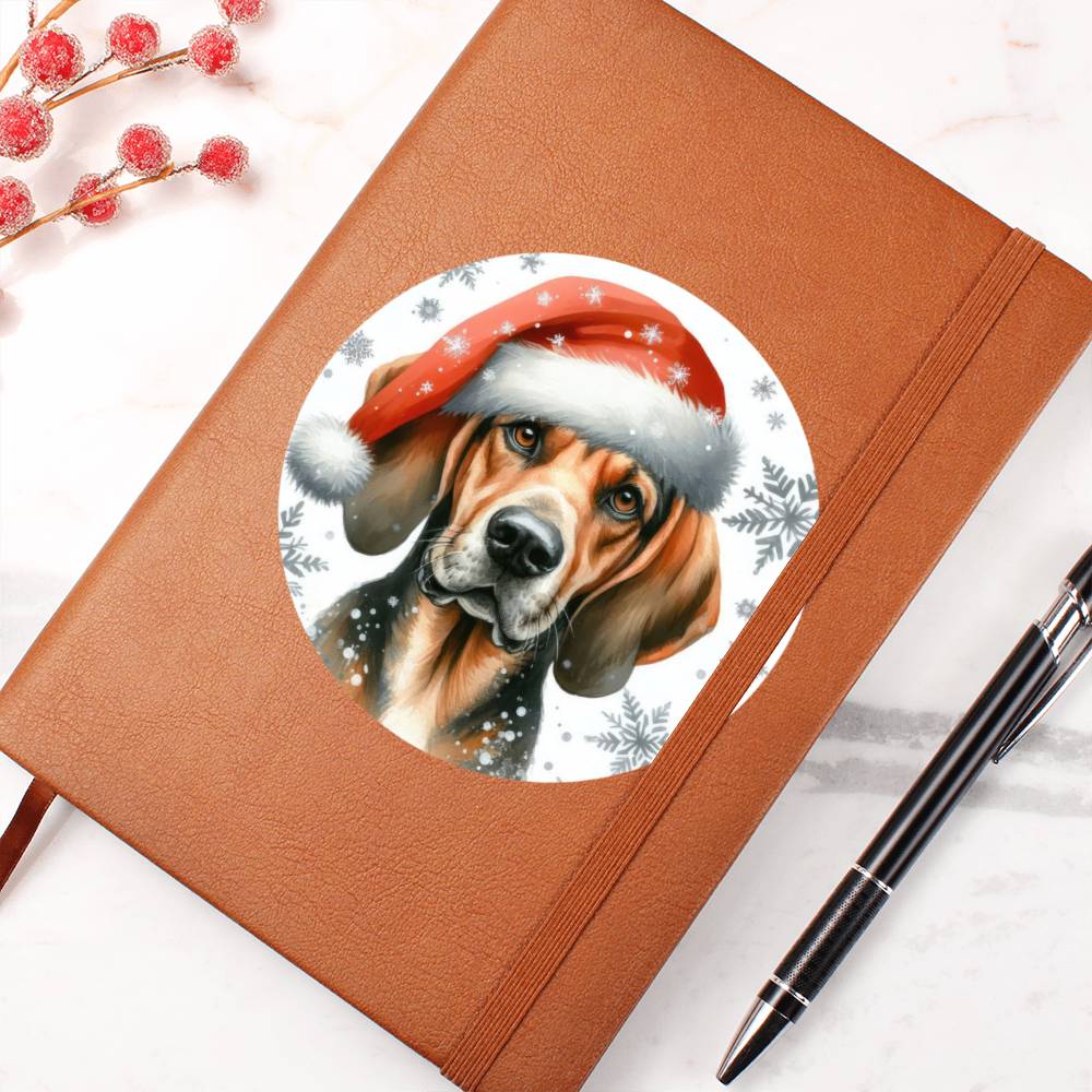 Christmas Dog - Plott Hound - Vegan Leather Journal