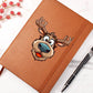 Funny Reindeer Face 02 - Vegan Leather Journal