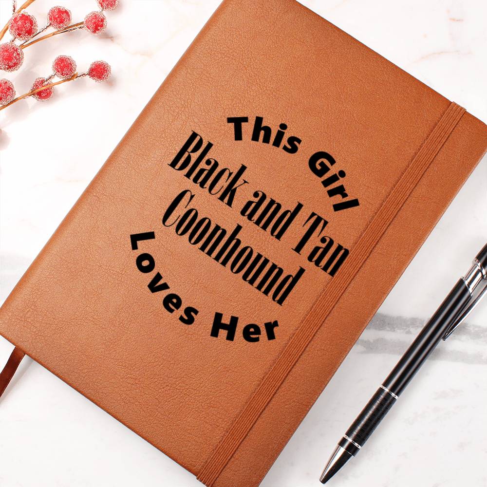 Black and Tan Coonhound v2 - Vegan Leather Journal