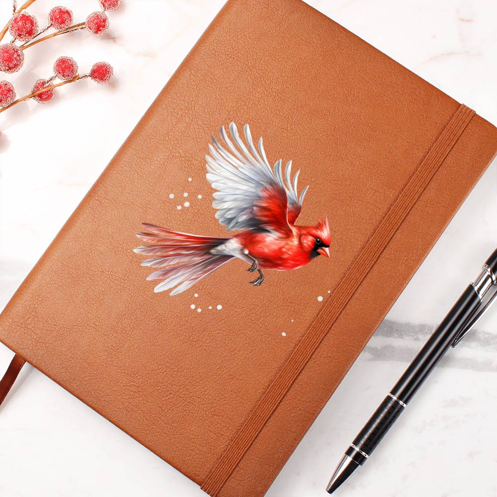 Christmas Cardinal 005 - Vegan Leather Journal