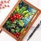 Christmas Stained Glass Design 019 - Vegan Leather Journal