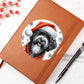Christmas Dog - Portuguese Water - Vegan Leather Journal