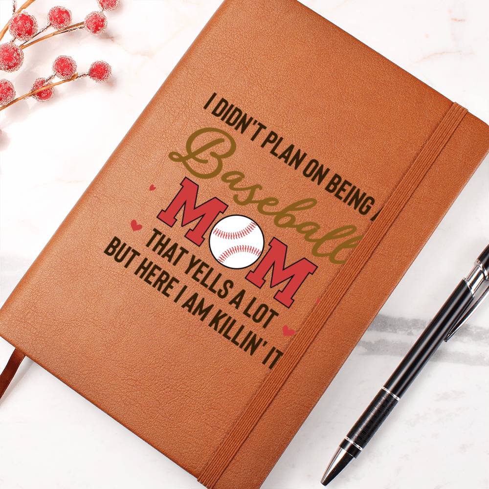 I Didn't Plan On Being A Baseball Mom - Vegan Leather Journal