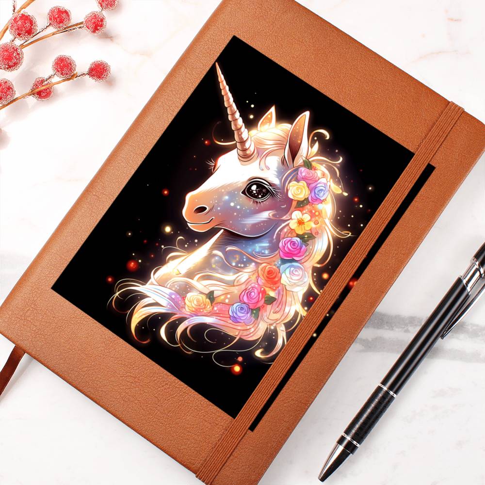 Cute Unicorn 016 - Vegan Leather Journal