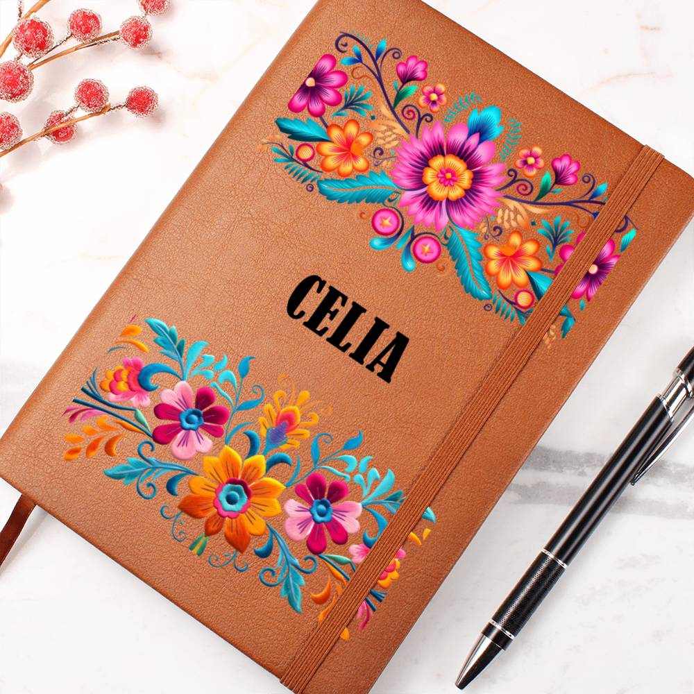 Celia (Mexican Flowers 1) - Vegan Leather Journal