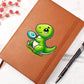 Colorful Baby Dinosaur 094 - Vegan Leather Journal
