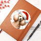 Christmas Dog - Poodle - Vegan Leather Journal